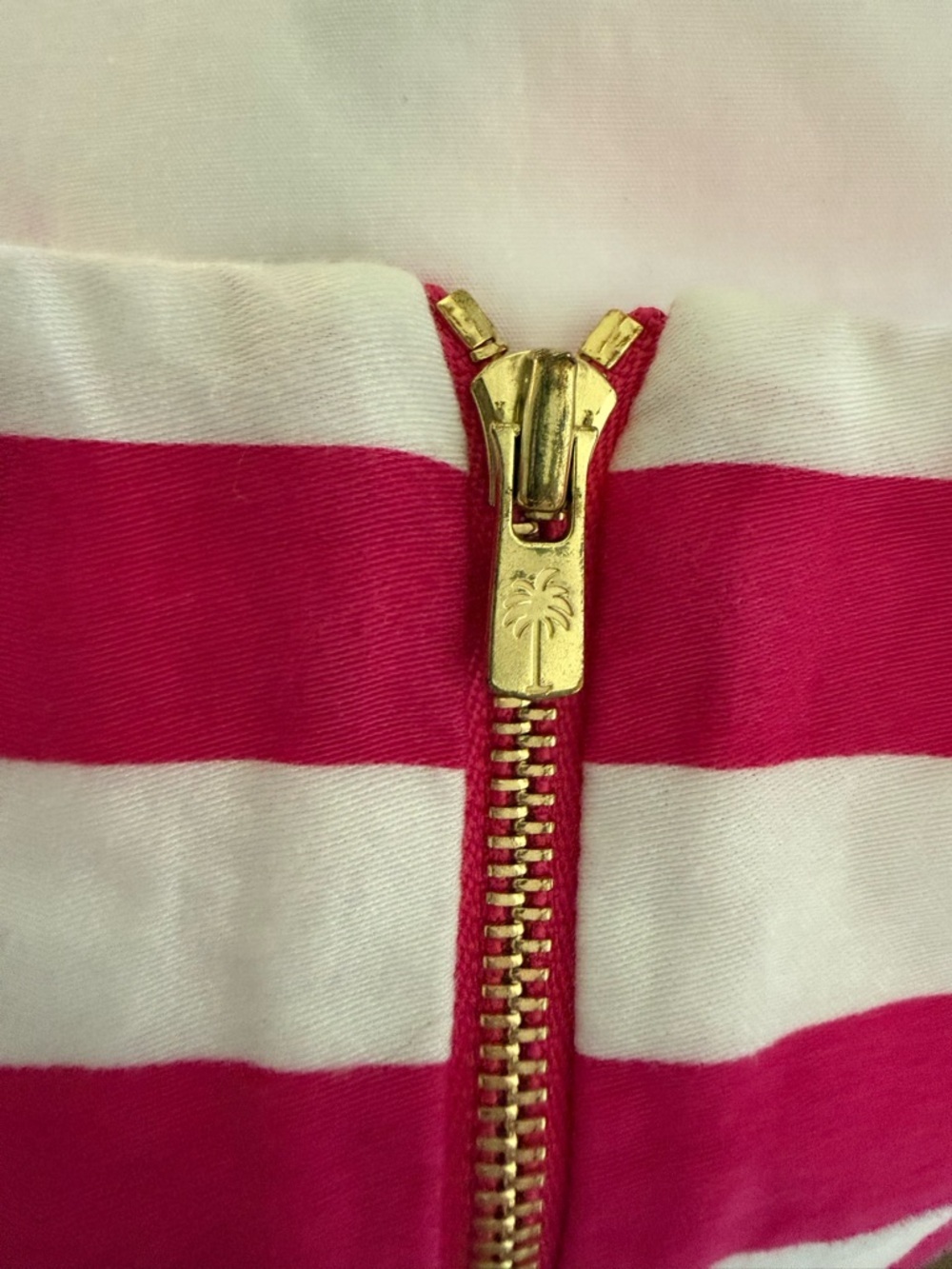 Y2K Lilly Pulitzer White Strapless Mini Dress Pink Stripes Trim Peplum Ruffle - Picture 10 of 10